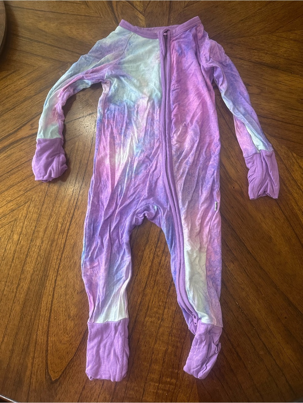 Little Sleepies Purple Watercolor size 0-3 months